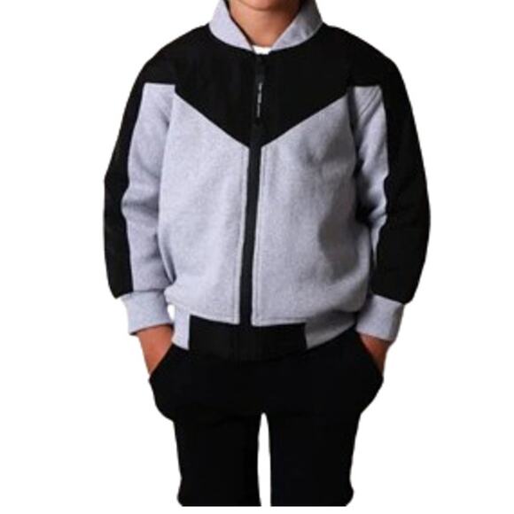New ~ TINY TRIBE ~ ( Nordstroms) Kid's Segment Bomber Jacket Size 6X-7 - Picture 1 of 7